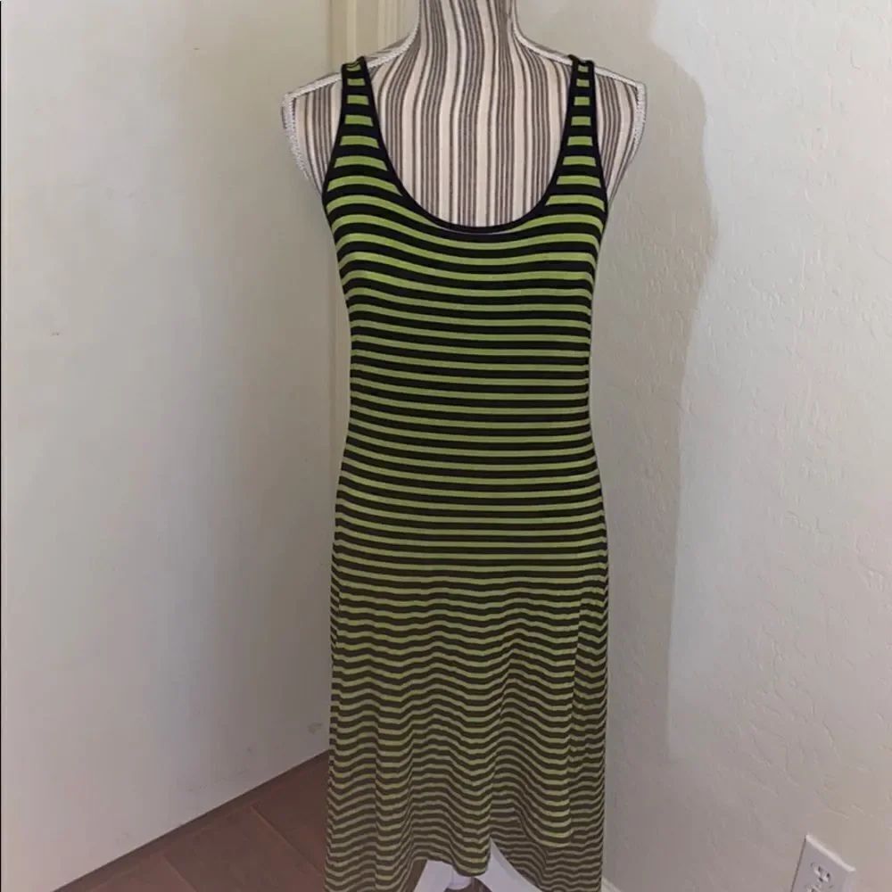 Michael Kors Striped High-Lo Asymmetrical Dress Casual Feminine Event Modern